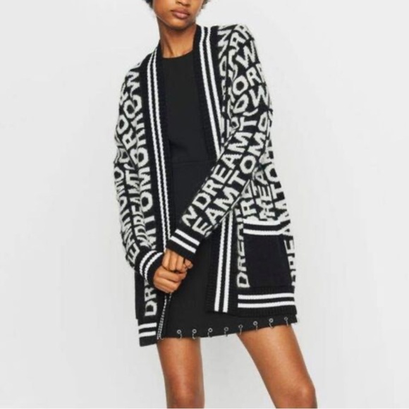 Maje Oversized Cardigan Dream Tomorrow allover Special Edition Size 1 (Small) - Picture 1 of 13